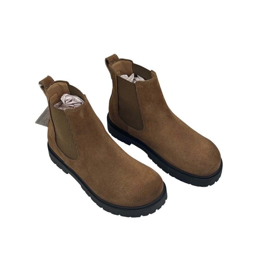 Birkenstock Highwood Chelsea Slip-On Dark Tea Brown Suede Boot Womens 7 New $210